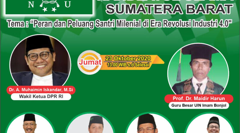 Webinar Hari Santri PWNU Sumatera Barat