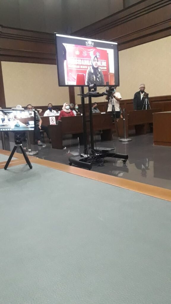 Foto Saat Persidangan dilakukan diPengadilan Negeri Jakarta Pusat
