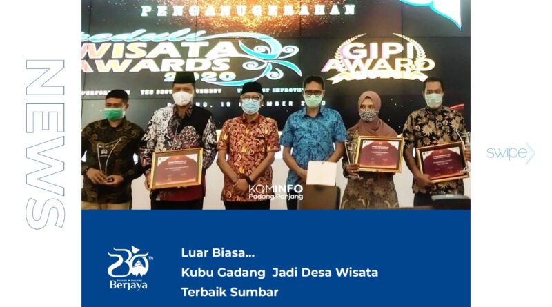 Foto saat ajang apresiasi pariwisata yang digelar DPD Gabungan Industri Pariwisata Indonesia (GIPI) Sumbar.