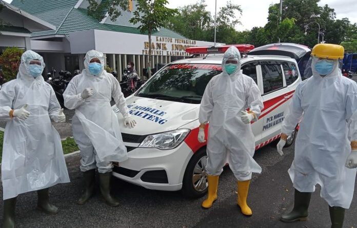 Foto layanan swab test kepada pegawai kantor Pewakilan Bank Indonesia Provinsi Kalteng bertempat di jalan A.I.S. Nasution