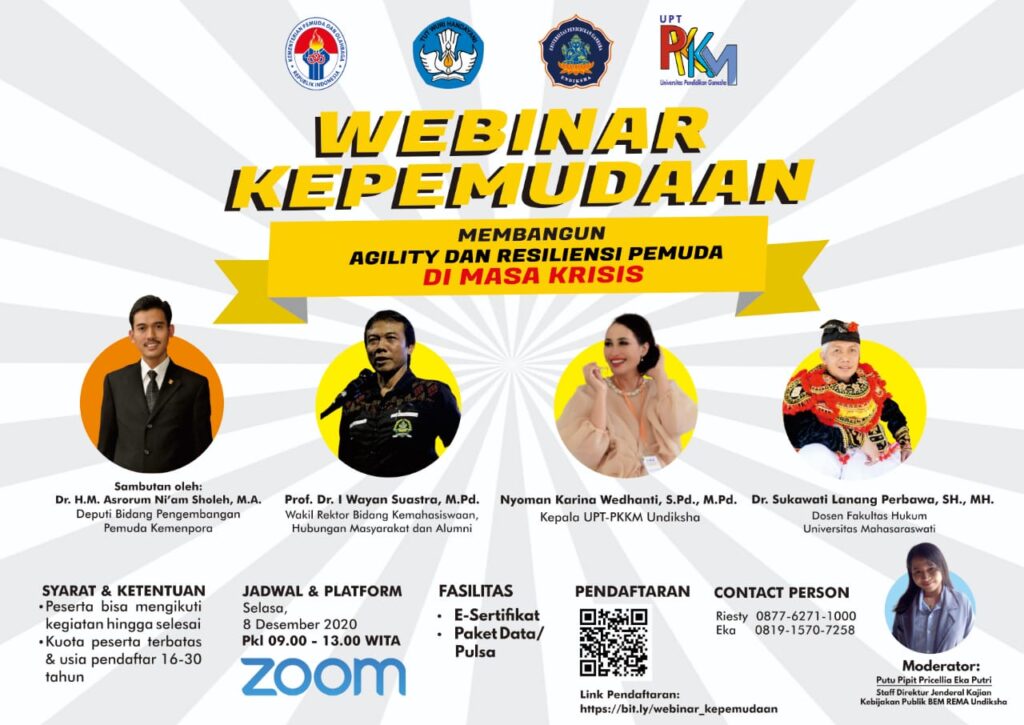 foto poster WEBINAR yang diadakan oleh KEMENPORA