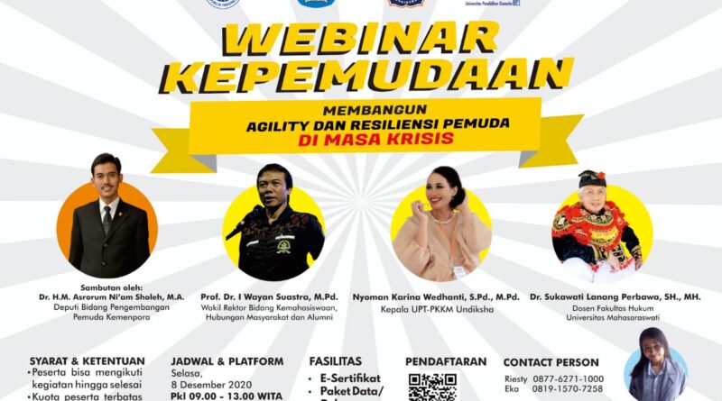 foto poster WEBINAR yang diadakan oleh KEMENPORA