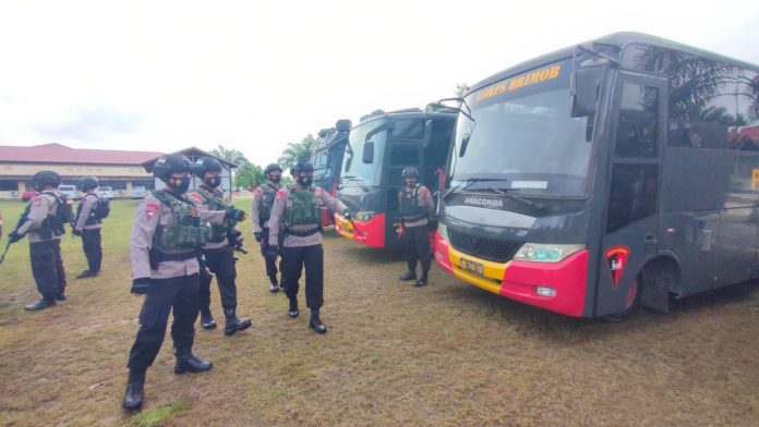 Foto Brimob Kalteng gelar Apel untuk hadapi situasi Kontijensi