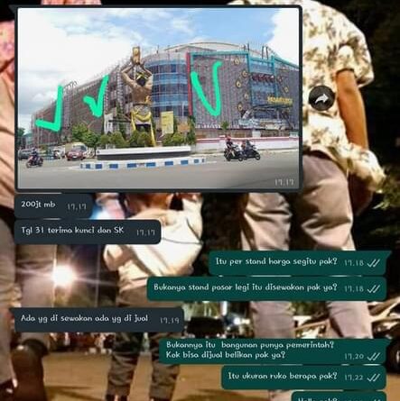 Foto tangkapan layar jual beli oleh oknum ilegal
