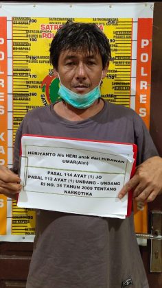 Foto terduga pemilik Sabu yang diciduk