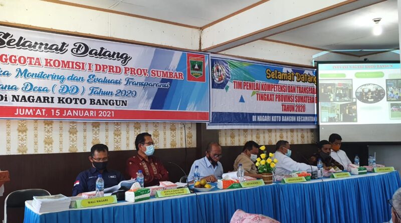 Foto Tim Komisi 1 DPRD Sumbar yang berkunjung ke Nagari Koto Bangun