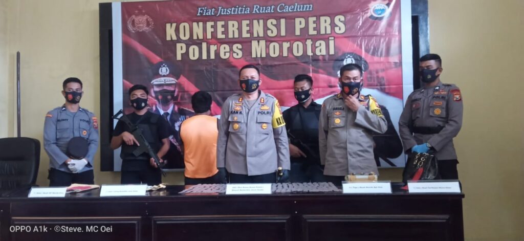 Foto saat konferensi pers polres morotai