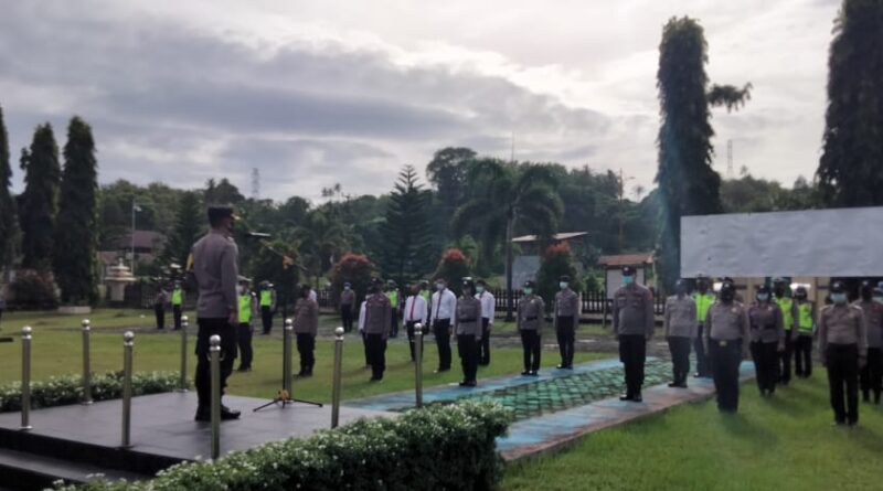 Foto saat Polres Minahasa Selatan (Minsel) lakukan upacara bulanan