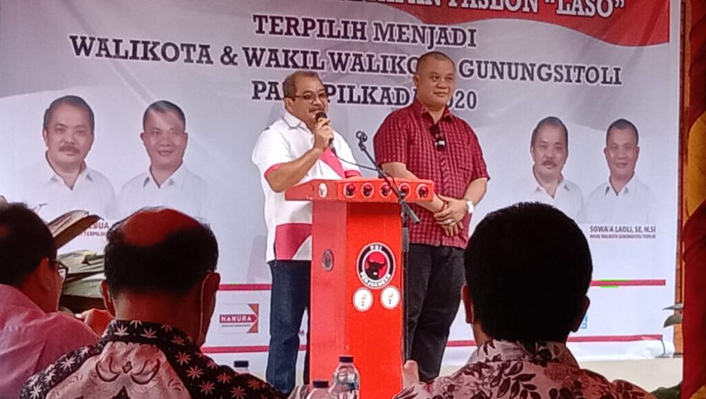 Foto saat Syukuran Penetapan Paslon Laso menjadi Wako/Wawako Gunungsitoli Periode 2021-2024