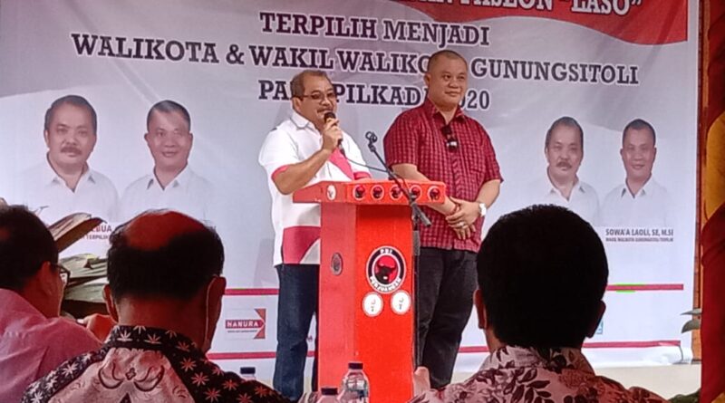 Foto saat Syukuran Penetapan Paslon Laso menjadi Wako/Wawako Gunungsitoli Periode 2021-2024