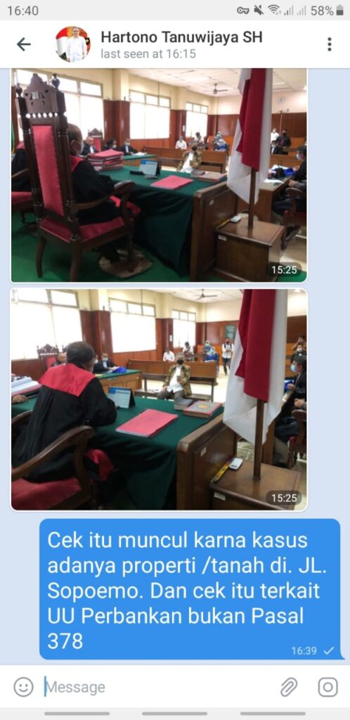 Foto suasana saat sidang