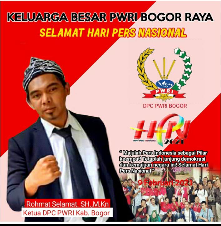 Foto ucapan selamat hari Pers Nasional dari keluarga besar PWRI
