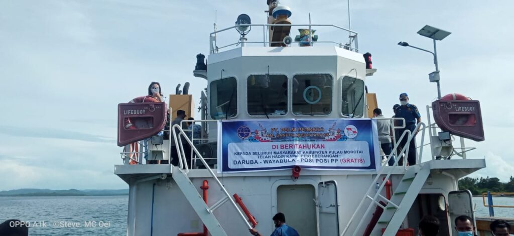 Foto Launching Pelayaran Perdana KMP. Gandha Nusantara 06 Rute Daruba- Pulau Rao