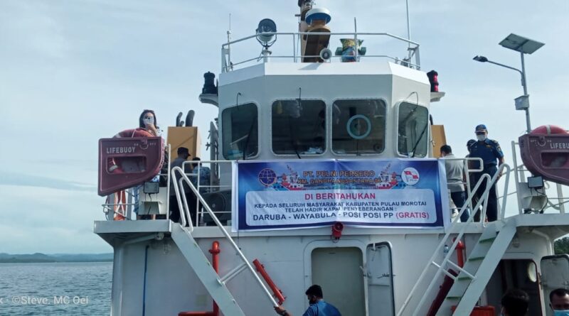 Foto Launching Pelayaran Perdana KMP. Gandha Nusantara 06 Rute Daruba- Pulau Rao
