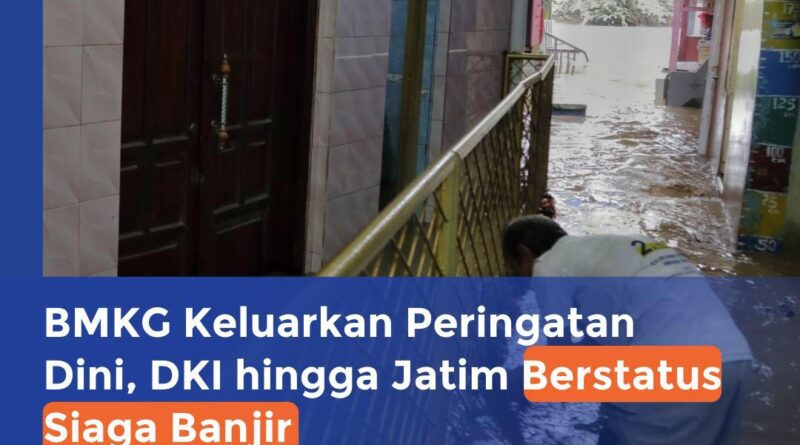 Foto dari peringatan bencana banjir oleh BMKG