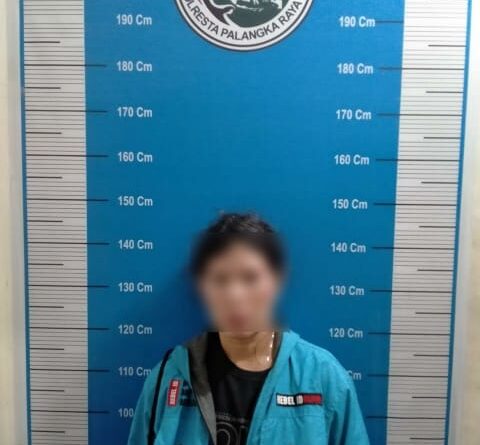 Foto tersangka IRT yang menjadi pengedar Sabu