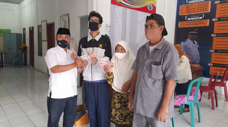 Foto salah satu penerima bantuan