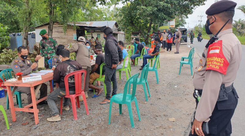 Foto saat Satgas Covid-19 gelar operasi Yustisi Prokes