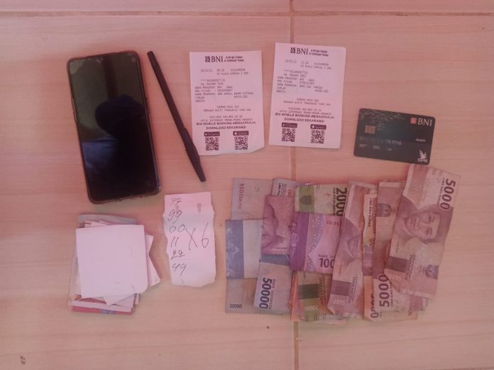Foto barang bukti judi togel yang berhasil diamankan
