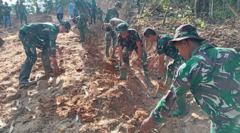 Foto Satgas TMMD ke 110 Saat beraktivitas