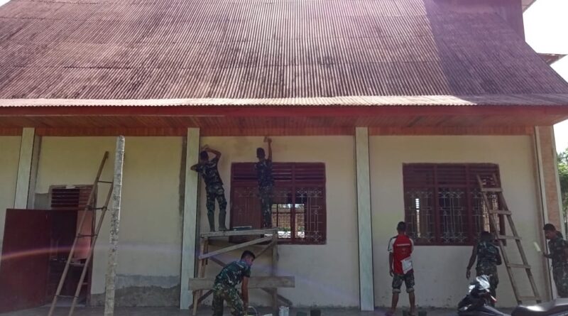 Pengecatan Gereja Jemaat Ulu Bouso (Foto: IST)