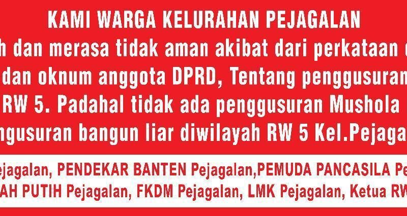 Banner Pelarangan Pendirian Bangunan Liar di Pejagalan (Foto: IST)