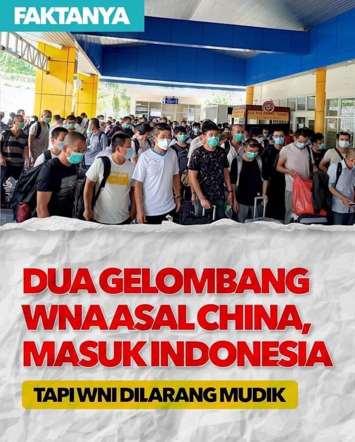 Dua Gelombang WNA Asal China Masuk Indonesia