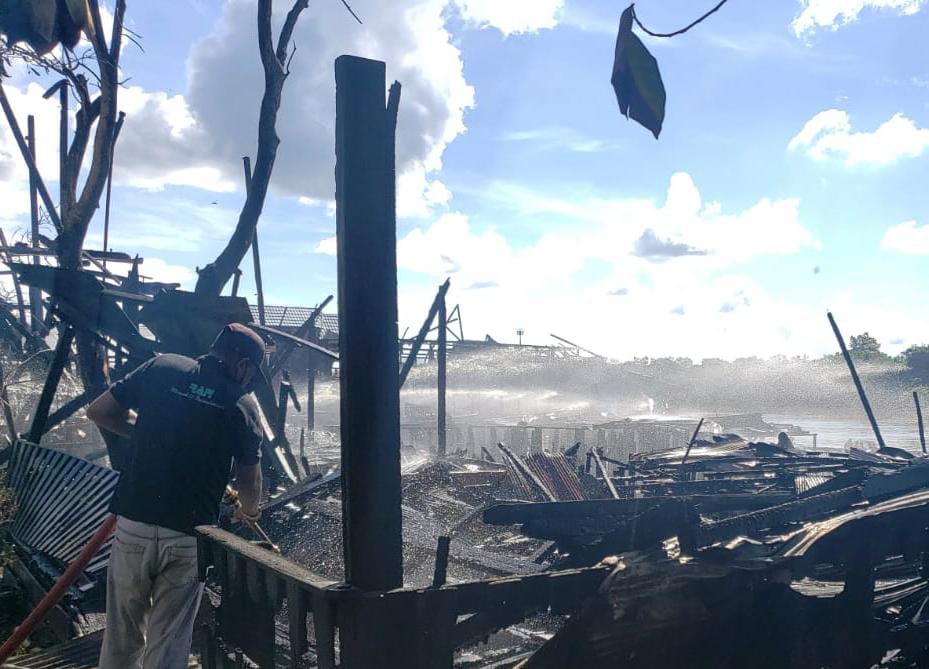 Kebakaran 4 unit rumah di Bereng Bengkel, Sabtu 15 Mei 2021.