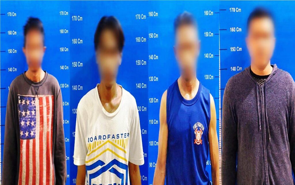 4 Pemuda Ditangkap MApolresta Akibat Menyimpan Sabu
