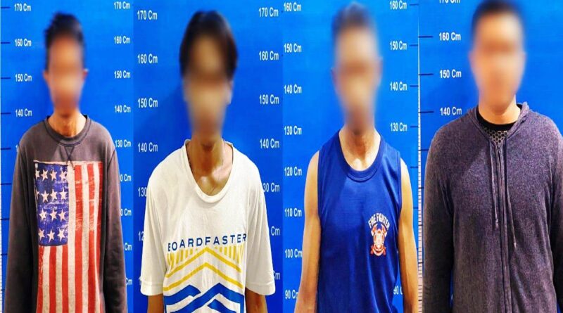 4 Pemuda Ditangkap MApolresta Akibat Menyimpan Sabu