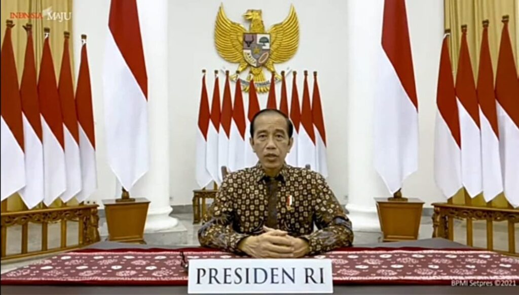 Presiden Joko Widodo dalam Konferensi Pers tentang PPKM Darurat, Selasa, 20 Juli 2021 (Foto: Channel Youtube Sekretariat Presiden)