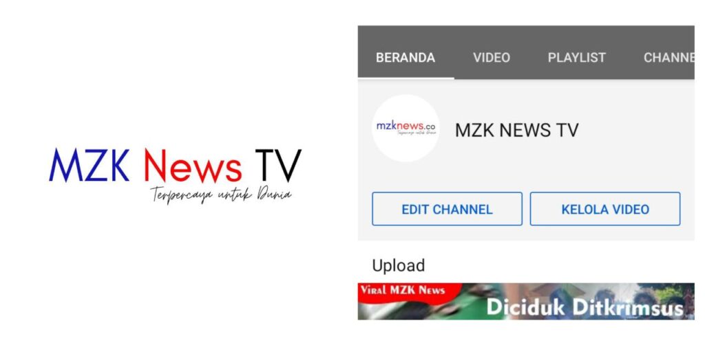Logo MZK News TV yang Baru, Rabu, 21 Juli 2021 (Foto: Dok. MZK News)