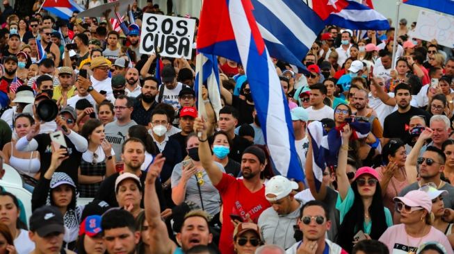 Aksi Protes di Kuba (Foto: suara.com)