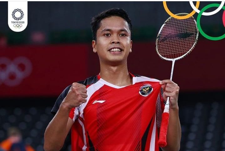 Anthony Sinisuka Ginting di Final Medali Perunggu, Senin, 2 Agustus 2021 (Foto: Instagram olimpiadetokyo2020.id)