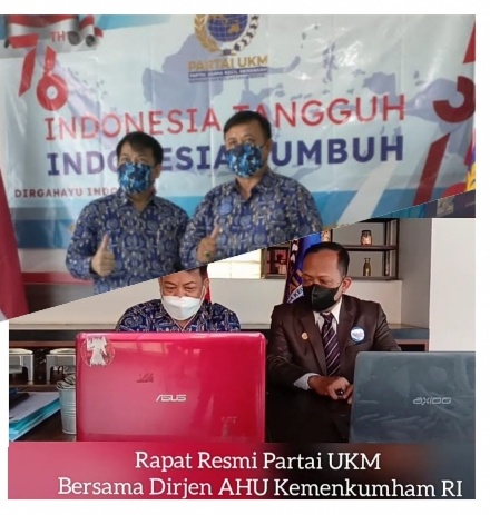 Rapat Resmi Partai UKM Bersama Brigjen AHU Kemenkumham (Foto: Ist)