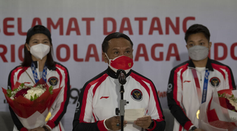 Penyambutan Atlet Indonesia kloter terakhir oleh Kemenpora (Sumber Foto: Kompas.com)