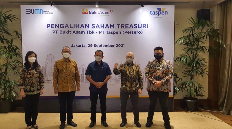 PT Bukit Asam Tbk (PTBA), anggota Holding BUMN Pertambangan MIND ID, pada 22 September 2021 telah melakukan pengalihan saham treasuri sebesar 303.148.000 lembar saham.