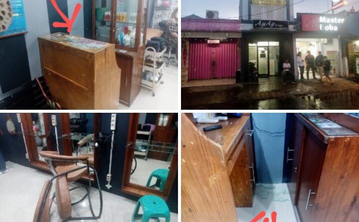 Foto keadaan Warung Nusantara setelah didatangi debtcolector
