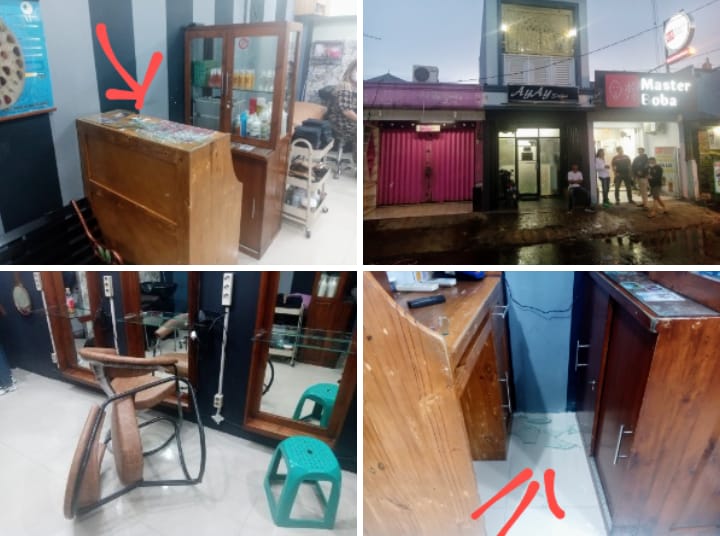 Foto keadaan Warung Nusantara setelah didatangi debtcolector