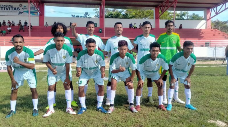 Pertandingan antara Akademi Morotai City vs Goa Star (Foto: Ist)