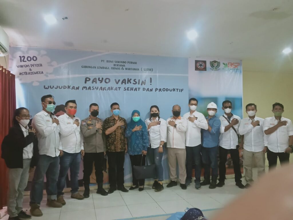 GLOW Muara Enim Bersama PT BSP Laksanakan Vaksinasi (Foto: Ist)