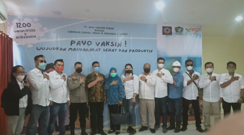 GLOW Muara Enim Bersama PT BSP Laksanakan Vaksinasi (Foto: Ist)