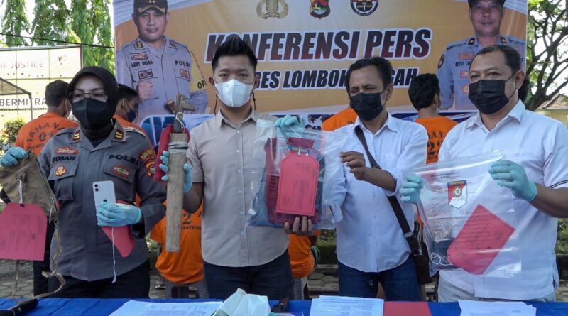Pengungkapan Tujuh Tersangka oleh Polres Lombok Tengah (Foto: Ist)