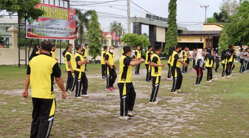 Senam Kebugaran di Mapolres Palangka Raya (Foto: Ist)