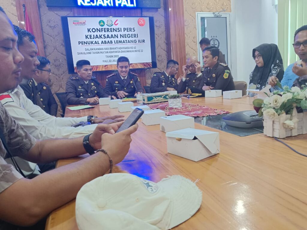 Foto Suasana Kejari PALI Saat Konferensi Pers