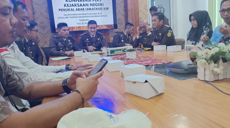 Foto Suasana Kejari PALI Saat Konferensi Pers