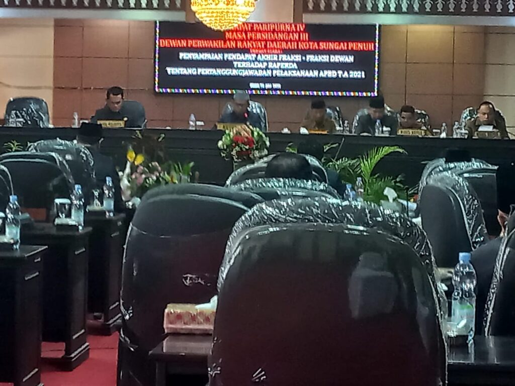 Foto suasana Rapat Paripurna yang telah diselenggarakan