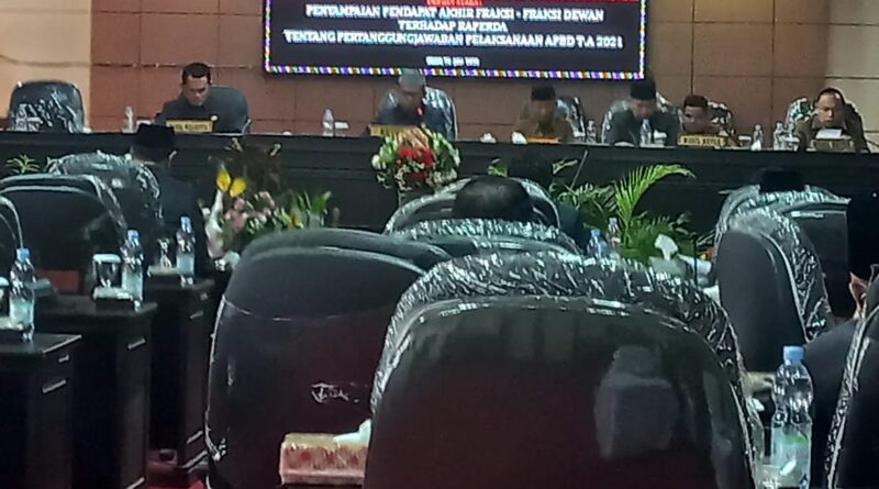 Foto suasana Rapat Paripurna yang telah diselenggarakan