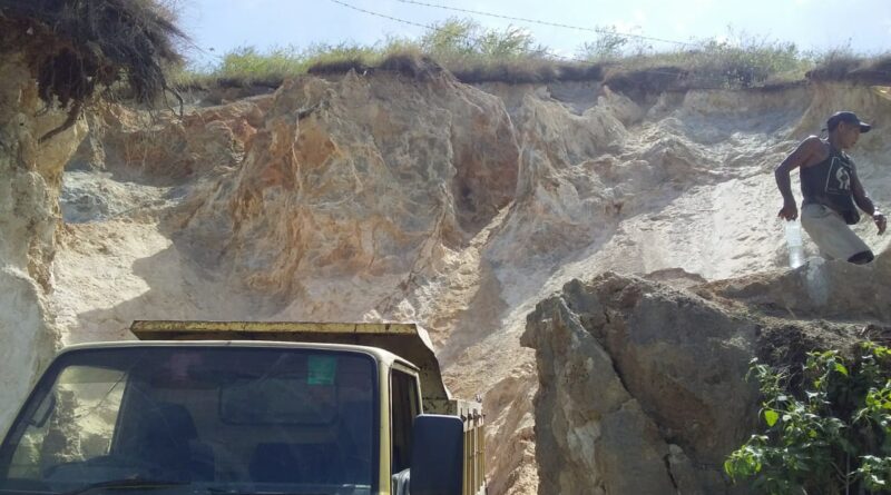 Foto situasi galian C yang diduga tidak mengantongi Izin