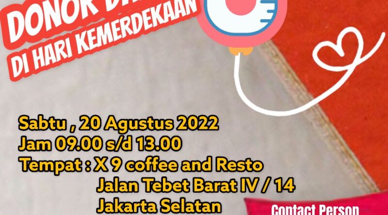 Poster Kegiatan Donor Darah Jelang HUT NKRI